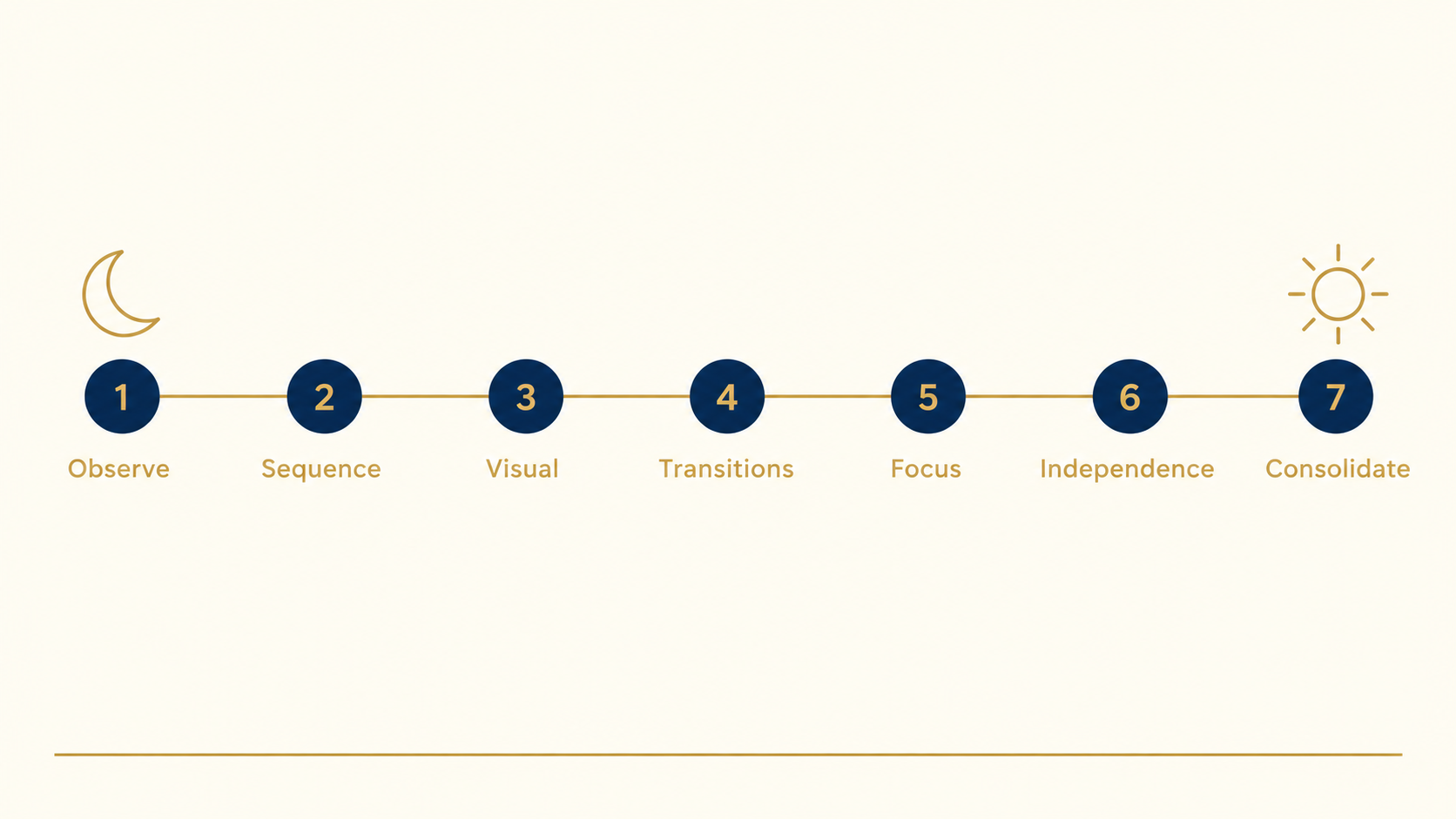 The 7-night timeline graphic